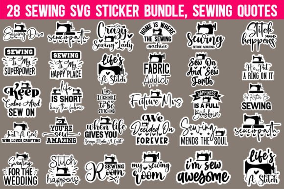 Download Sewing SVG Sticker Bundle, Sewing Quotes - Quotes Collection