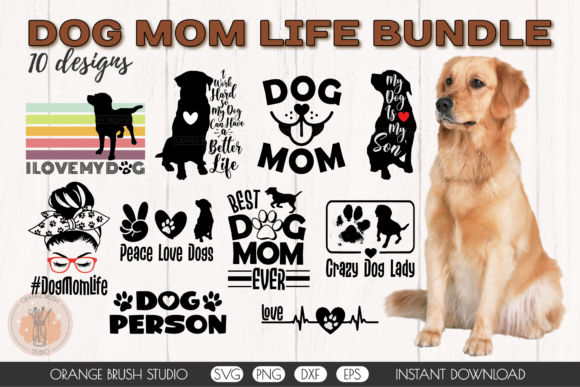 Download Dog Mom Life SVG Bundle Quotes Design - Quotes Collection