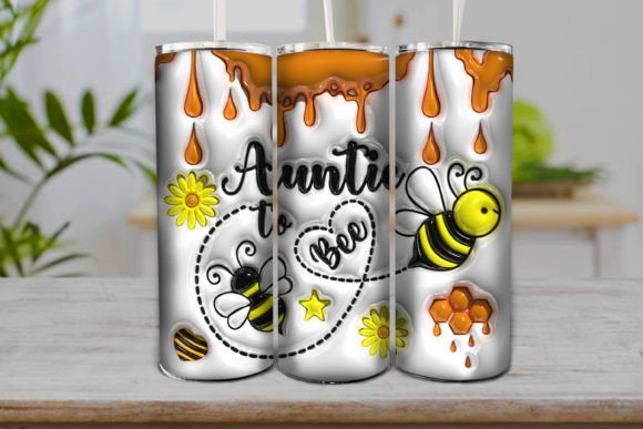 Download 3d Inflated Auntie to Bee Tumbler Wrap - Premium Resources