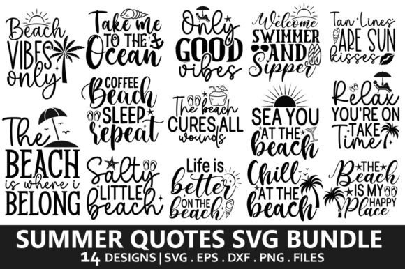 Download Summer Quotes SVG Bundle - Quotes Collection