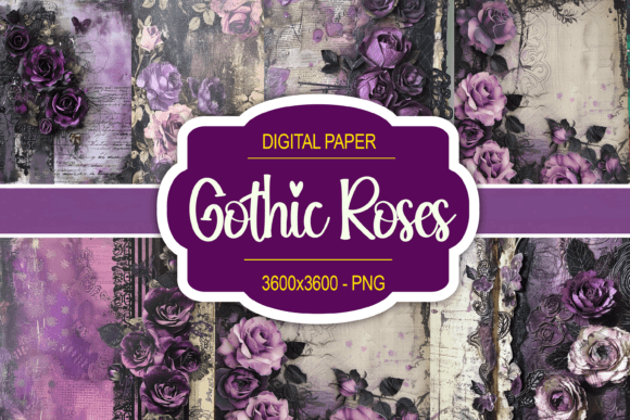 Download Gothic Roses Junk Paper - Rose Collection